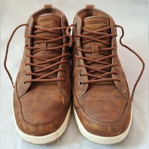 G.H. Bass & Co. Brown Leather Casual Sneakers. Size 10